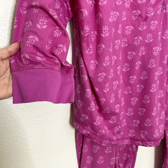Addison Meadow Pajama Set 3X Whisper Knit Henley Pants Floral Pink Pockets NWOT - Picture 7 of 14